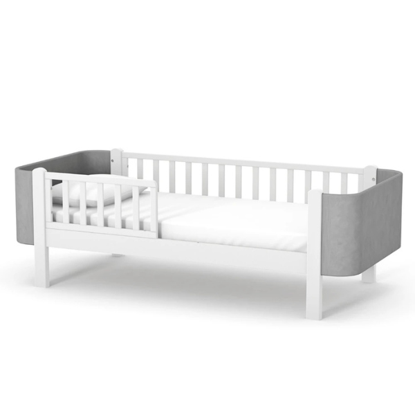Jednolůžková postel Zukko Soft Gekko 190x80. Šedá / Bílá